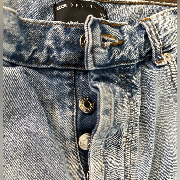 ASOS DESIGN denim 'original' mini skirt in midwash - Picture 2 of 6
